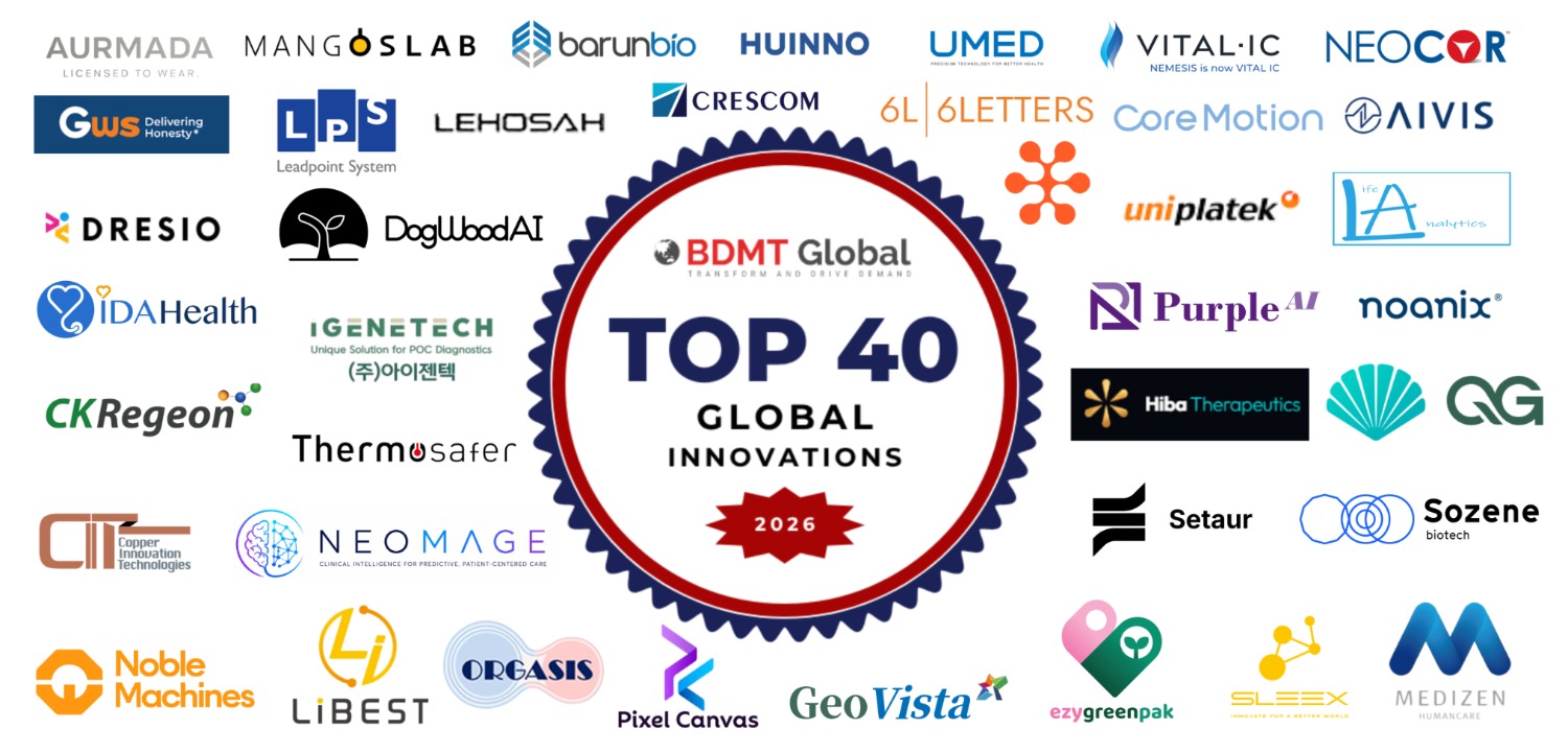 BDMT Global 2026 Top 40 Global Innovations, Aurmada among the winners
