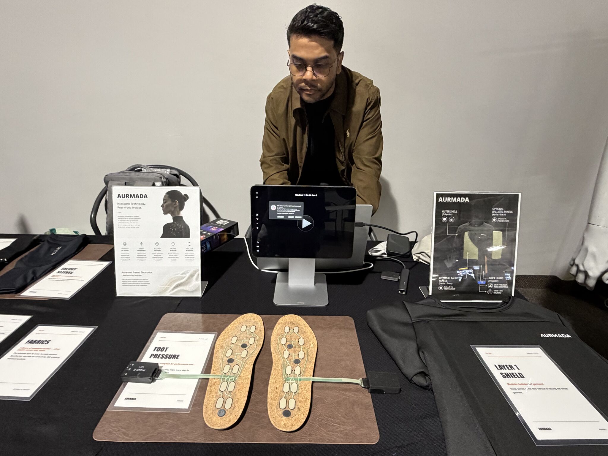 Aurmada's demo table at Courtside Capital in Brampton